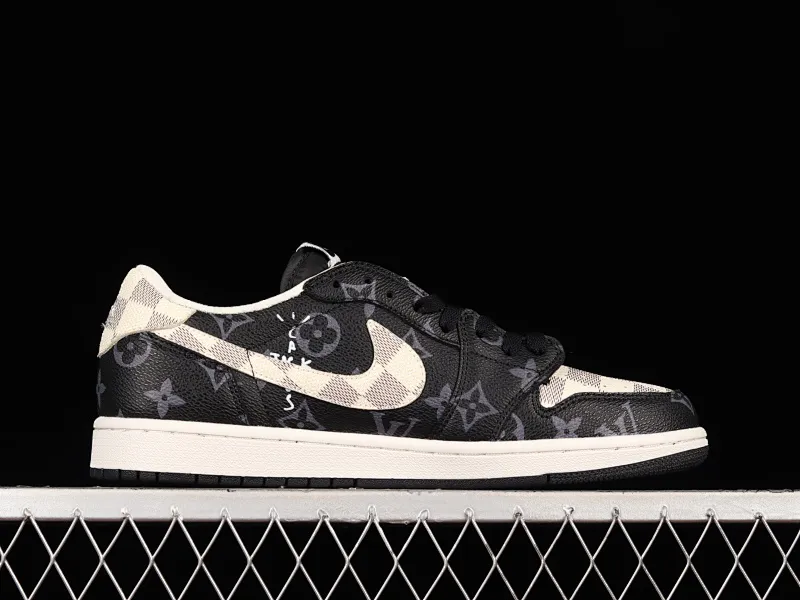 All categories Air Jordan Jordan series basketball shoes Air Jordan 1 Low Donkey brand x Travis Scott x Air Jordan 1 AJ1 Joe 1 lightning overhead low-top basketball shoes DM7866-512